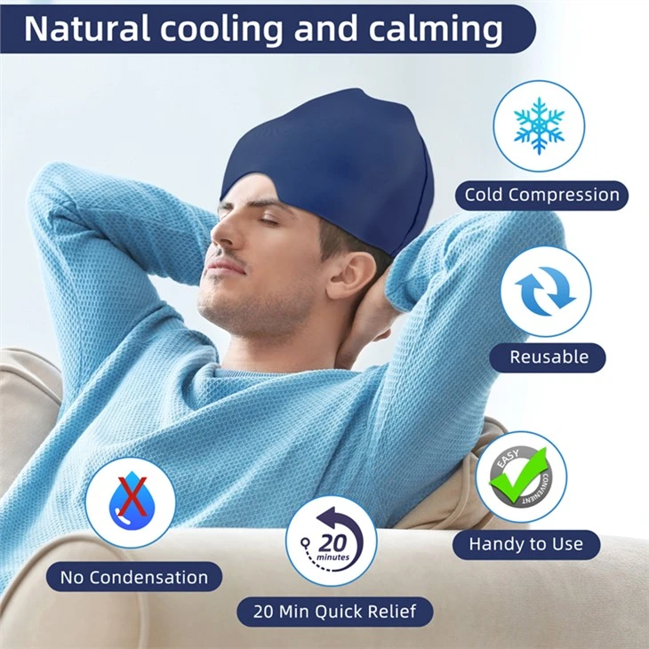 Gel Ice Headache And Migraine Relief Cap